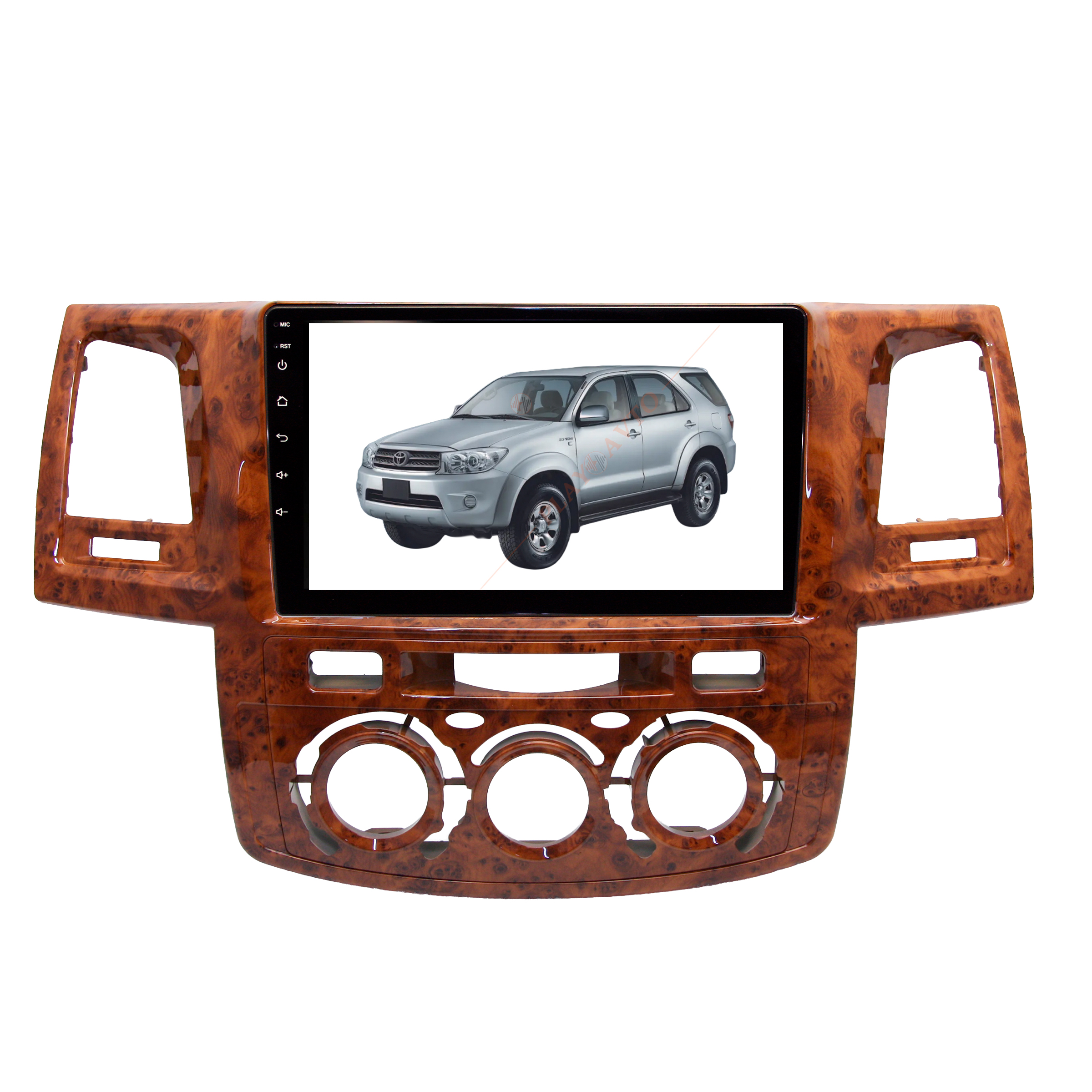 Штатная магнитола 9 дюймов для Toyota Fortuner, Hilux 2008-2014 гг. (кондиционер) дерево Teyes CC4L DTS 4576-6879 Android 13 6+64 Gb